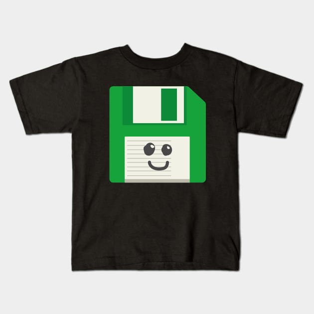 Vintage Floppy Disk | Retro Computer | Nerd and Geek Kids T-Shirt by Fluffy-Vectors